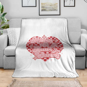 Mama Of A Heart Warrior Throw Blanket CHD Awareness Retro Red Checkered Heart TS11 Print Your Wear