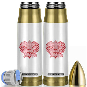 Mama Of A Heart Warrior Bullet Tumbler CHD Awareness Retro Red Checkered Heart TS11 White Print Your Wear