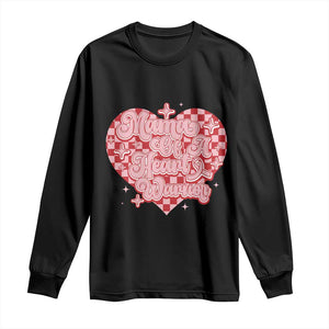 Mama Of A Heart Warrior Long Sleeve Shirt CHD Awareness Retro Red Checkered Heart TS11 Black Print Your Wear