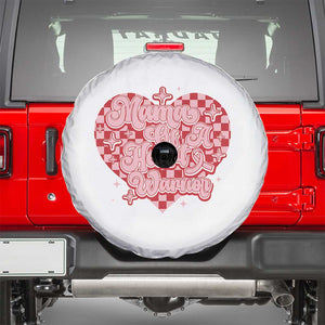 Mama Of A Heart Warrior Spare Tire Cover CHD Awareness Retro Red Checkered Heart TS11 White Print Your Wear