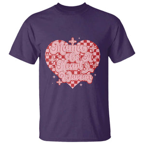 Mama Of A Heart Warrior T Shirt CHD Awareness Retro Red Checkered Heart TS11 Purple Print Your Wear