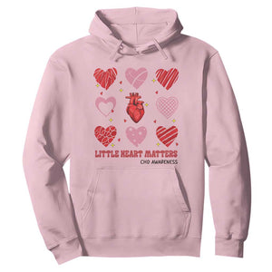 Congenital Heart Disease CHD Awareness Hoodie Little Heart Matters TS11 Light Pink Print Your Wear