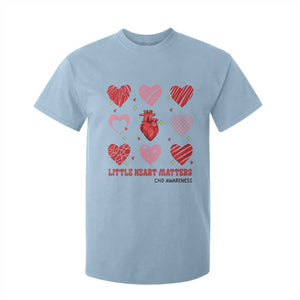 Congenital Heart Disease CHD Awareness T Shirt For Kid Little Heart Matters TS11 Light Blue Print Your Wear