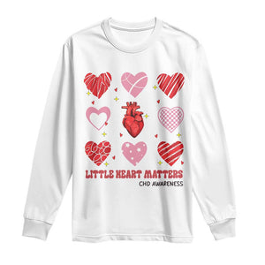 Congenital Heart Disease CHD Awareness Long Sleeve Shirt Little Heart Matters TS11 White Print Your Wear