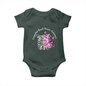 CHD Awareness Baby Onesie Congenital Heart Disease Awareness Floral Rib Cage TS11 Print Your Wear