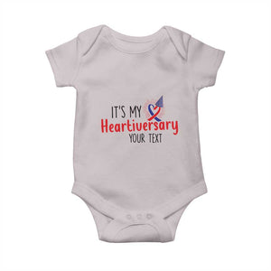 Personalized CHD Awareness Heart Anniversary Baby Onesie Custom Text It's My Heartiversary TS11 Ice Gray Print Your Wear
