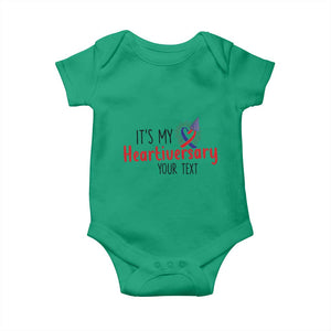 Personalized CHD Awareness Heart Anniversary Baby Onesie Custom Text It's My Heartiversary TS11 Irish Green Print Your Wear