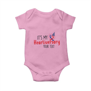 Personalized CHD Awareness Heart Anniversary Baby Onesie Custom Text It's My Heartiversary TS11 Light Pink Print Your Wear