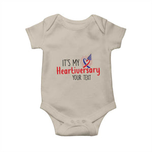 Personalized CHD Awareness Heart Anniversary Baby Onesie Custom Text It's My Heartiversary TS11 Sand Print Your Wear