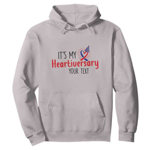 Personalized CHD Awareness Heart Anniversary Hoodie Custom Text It's My Heartiversary TS11 Ice Gray Print Your Wear