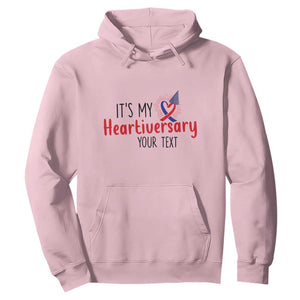 Personalized CHD Awareness Heart Anniversary Hoodie Custom Text It's My Heartiversary TS11 Light Pink Print Your Wear