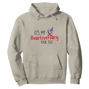 Personalized CHD Awareness Heart Anniversary Hoodie Custom Text It's My Heartiversary TS11 Sand Print Your Wear