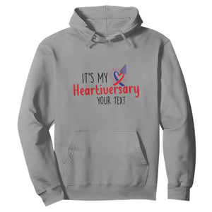 Personalized CHD Awareness Heart Anniversary Hoodie Custom Text It's My Heartiversary TS11 Sport Gray Print Your Wear