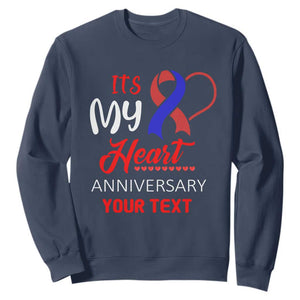 Personalized CHD Awareness Sweatshirt Custom Text It's My Heart Anniversary TS11 Navy Print Your Wear