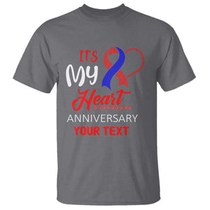 Personalized CHD Awareness T Shirt Custom Text It's My Heart Anniversary TS11 Charcoal Print Your Wear