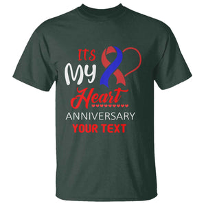 Personalized CHD Awareness T Shirt Custom Text It's My Heart Anniversary TS11 Dark Forest Green Print Your Wear