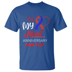 Personalized CHD Awareness T Shirt Custom Text It's My Heart Anniversary TS11 Royal Blue Print Your Wear