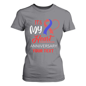 Personalized CHD Awareness T Shirt For Women Custom Text It's My Heart Anniversary TS11 Charcoal Print Your Wear