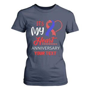 Personalized CHD Awareness T Shirt For Women Custom Text It's My Heart Anniversary TS11 Navy Print Your Wear