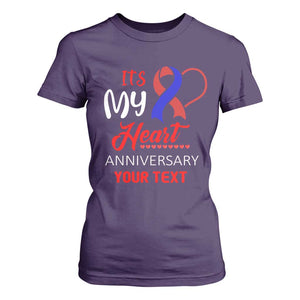 Personalized CHD Awareness T Shirt For Women Custom Text It's My Heart Anniversary TS11 Purple Print Your Wear