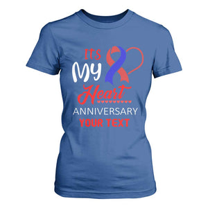 Personalized CHD Awareness T Shirt For Women Custom Text It's My Heart Anniversary TS11 Royal Blue Print Your Wear