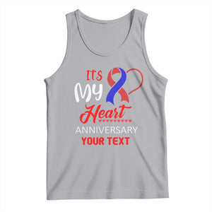 Personalized CHD Awareness Tank Top Custom Text It's My Heart Anniversary TS11 Athletic Heather Print Your Wear