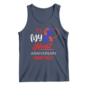 Personalized CHD Awareness Tank Top Custom Text It's My Heart Anniversary TS11 Navy Print Your Wear