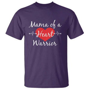 Mama Of A Heart Warrior T Shirt CHD Awareness Heart TS11 Purple Print Your Wear