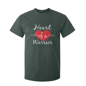 Heart Of A Warrior T Shirt For Kid CHD Awareness Heart TS11 Dark Forest Green Print Your Wear
