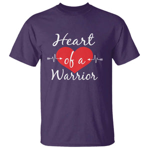 Heart Of A Warrior T Shirt CHD Awareness Heart TS11 Purple Print Your Wear