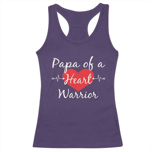 Papa Of A Heart Warrior Racerback Tank Top CHD Awareness Heart TS11 Purple Print Your Wear