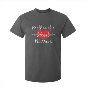 Brother Of A Heart Warrior T Shirt For Kid CHD Awareness Heart TS11 Dark Heather Print Your Wear