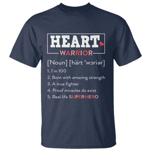 Heart Warrior Definition T Shirt Congenital Heart Disease CHD Awareness TS11 Navy Print Your Wear
