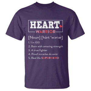 Heart Warrior Definition T Shirt Congenital Heart Disease CHD Awareness TS11 Purple Print Your Wear