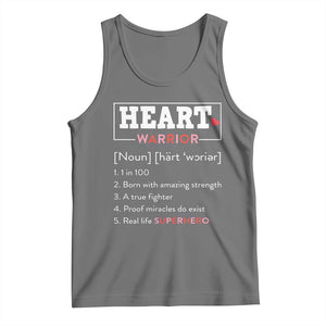 Heart Warrior Definition Tank Top Congenital Heart Disease CHD Awareness TS11 Black Heather Print Your Wear