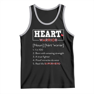 Heart Warrior Definition Tank Top Congenital Heart Disease CHD Awareness TS11 Black Athletic Heather Print Your Wear