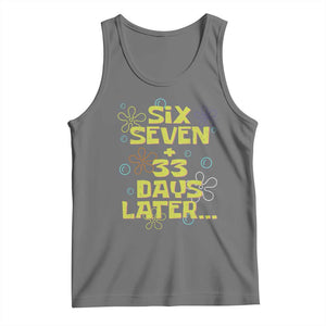 Funny 67 33 100 Days Of School Tank Top 100th Day Six Seven Days Later TS11 Black Heather Print Your Wear