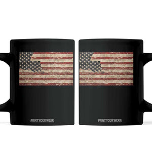 Louisiana Pride Vintage American Flag State Map Coffee Mug TS11 Black Print Your Wear