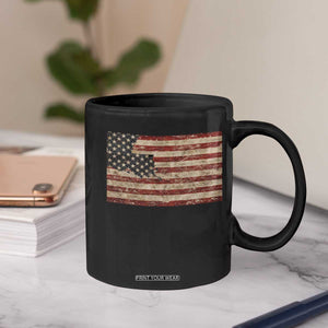 Louisiana Pride Vintage American Flag State Map Coffee Mug TS11 Print Your Wear
