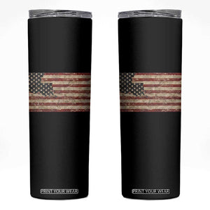 Louisiana Pride Vintage American Flag State Map Skinny Tumbler TS11 Black Print Your Wear