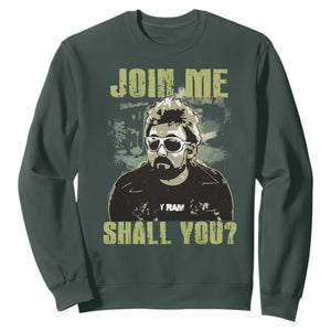 Adam Inspired Memorial Sweatshirt Join Me Shall You The Woo Tribute TS11 Dark Forest Green Print Your Wear