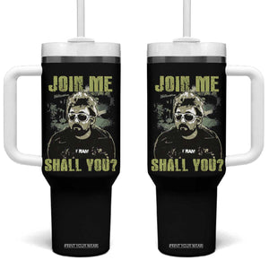 Adam Inspired Memorial Tumbler With Handle Join Me Shall You The Woo Tribute TS11 One Size: 40 oz Black Print Your Wear