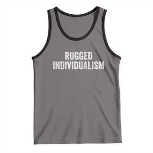 Rugged Individualism Tank Top Funny Capitalism Saying TS11 Deep Heather Black Print Your Wear