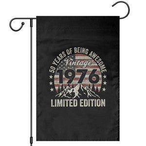 50th Birthday Vintage 1976 Limited Edition Garden Flag 50 Years Of Being Awesome American Flag TS11 Black Print Your Wear