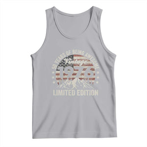 50th Birthday Vintage 1976 Limited Edition Tank Top 50 Years Of Being Awesome American Flag TS11 Athletic Heather Print Your Wear