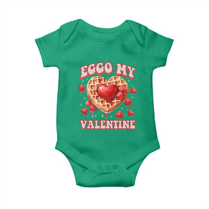 Eggo My Valentine Baby Onesie Funny Romantic Stranger Valentine's Day TS11 Irish Green Print Your Wear