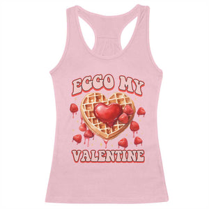 Eggo My Valentine Racerback Tank Top Funny Romantic Stranger Valentine's Day TS11 Light Pink Print Your Wear