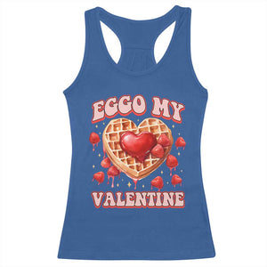 Eggo My Valentine Racerback Tank Top Funny Romantic Stranger Valentine's Day TS11 Royal Blue Print Your Wear