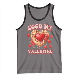 Eggo My Valentine Tank Top Funny Romantic Stranger Valentine's Day TS11 Deep Heather Black Print Your Wear