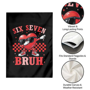 Funny Six Seven Bruh Valentines Day Garden Flag Six Seven Dabbing Heart TS11 Print Your Wear